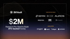 BitVault Raises $2M from GSR, Gemini, and Auros to Launch BTC-Backed Money